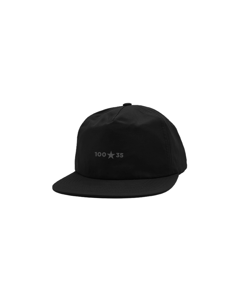 Unstructured Nylon Hat 'Black Mono'